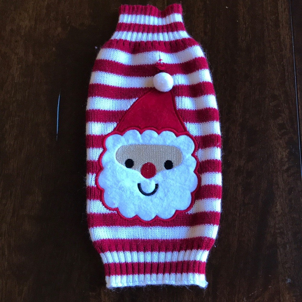 Small dog or cat knit Santa sweater